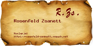 Rosenfeld Zsanett névjegykártya
